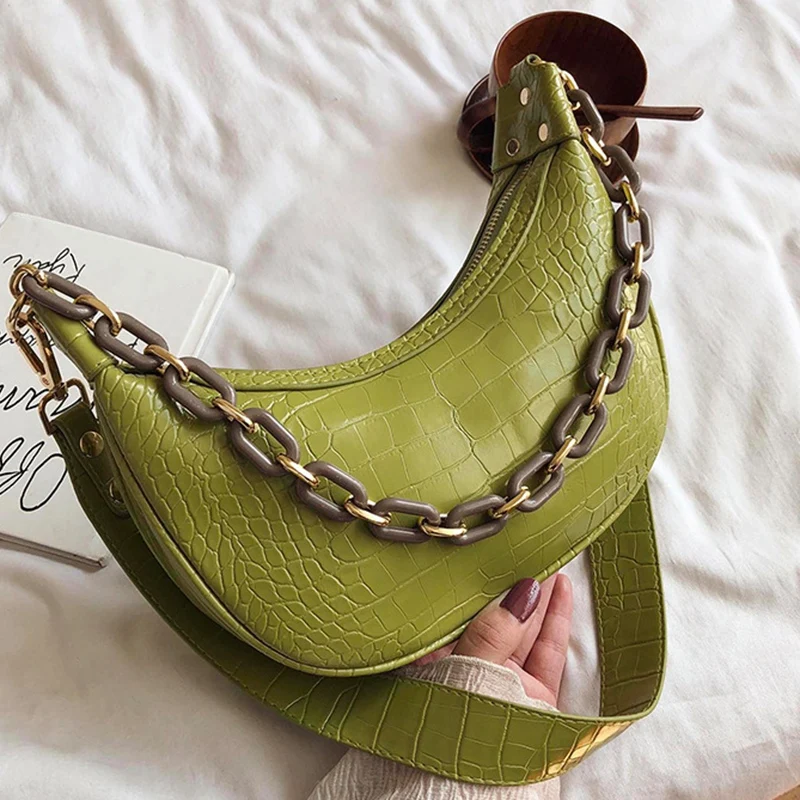 Luxury Fashion Pu Ladies Messenger Bag Crescent Shape Female Bag Fashion Chain Shoulder Bag
Luxury Fashion Pu Ladies Messenger Bag Crescent Shape Female Bag Fashion Chain Shoulder Bag