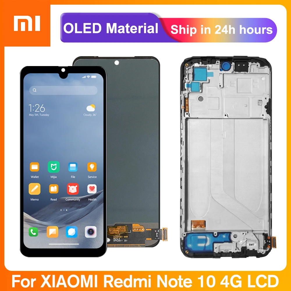 ЖК-дисплей Super AMOLED для Xiaomi Redmi Note 10 4G, ЖК-дисплей с сенсорным экраном и дигитайзером в сборе для Redmi Note10, M2101K7AI, M2101K7AG
ЖК-дисплей Super AMOLED для Xiaomi Redmi Note 10 4G, ЖК-дисплей с сенсорным экраном и дигитайзером в сборе для Redmi Note10, M2101K7AI, M2101K7AG
