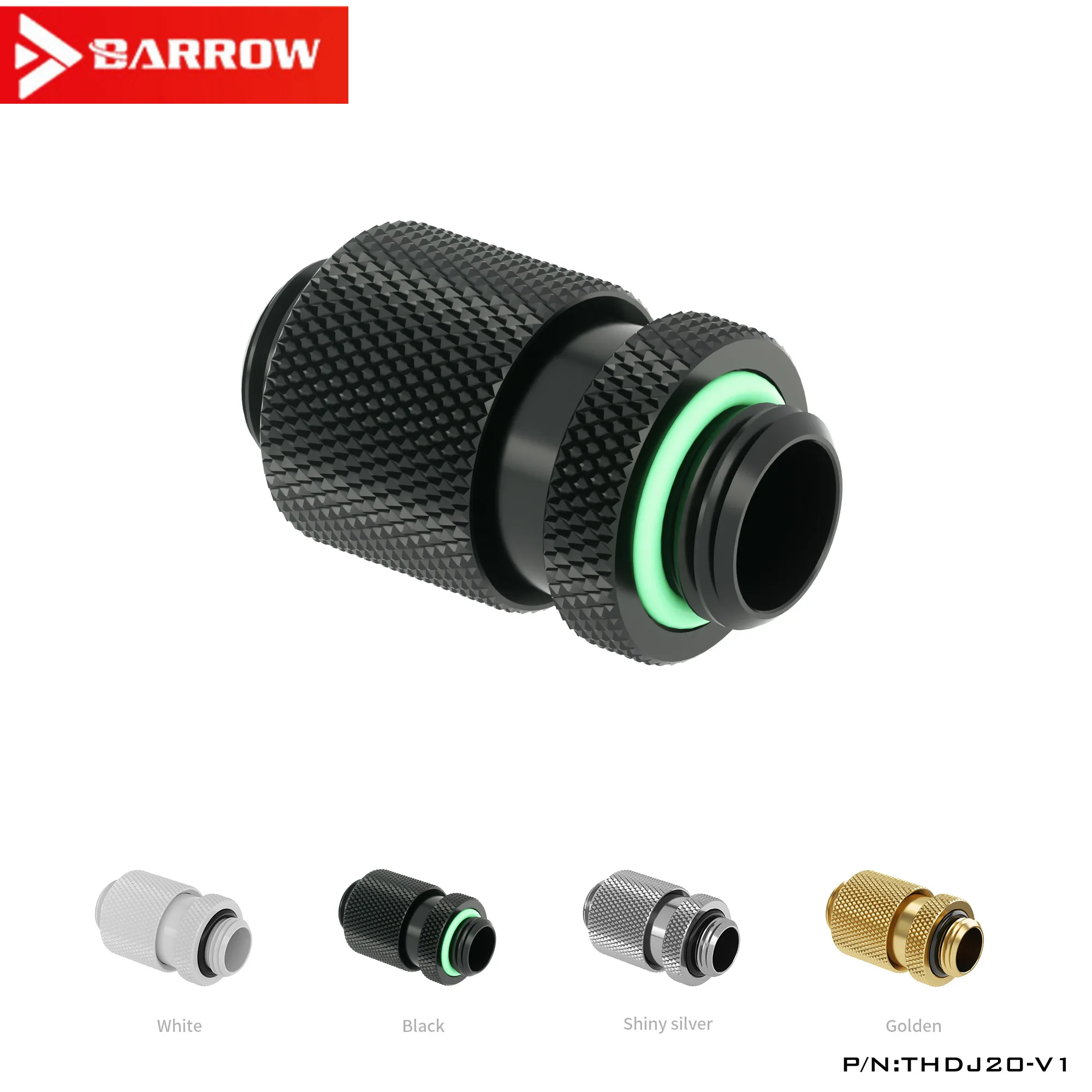 

Barrow White Black Silver G1 / 4 "Male to Male Rotary Connectors / Extender (20-25mm) PC water cooling system THDJ20-V1