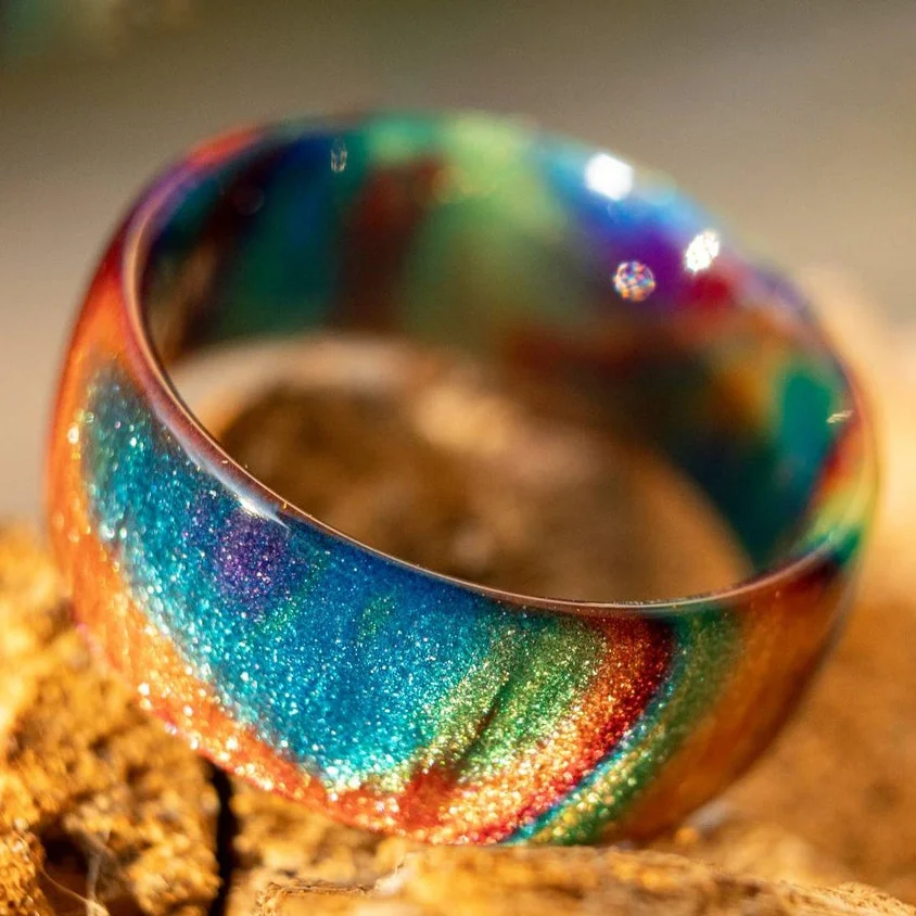 Fashion Natural Rainbow Opal Ring Fire Opal Ring Carbon Fiber Lining Iridescent Color Changing Opal Ring Wedding Engagement Ring
Fashion Natural Rainbow Opal Ring Fire Opal Ring Carbon Fiber Lining Iridescent Color Changing Opal Ring Wedding Engagement Ring