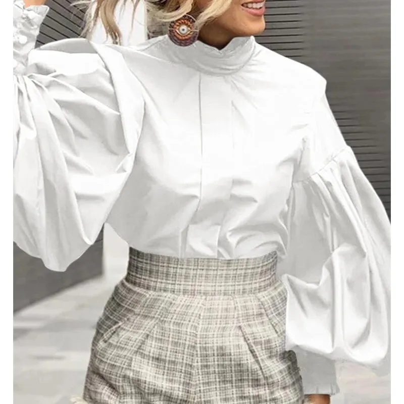 Women Autumn Winter Long Sleeve Top Shirt Blusa Mujer White Patchwork Shirt Femme White Top Blusas All-match
Women Autumn Winter Long Sleeve Top Shirt Blusa Mujer White Patchwork Shirt Femme White Top Blusas All-match
