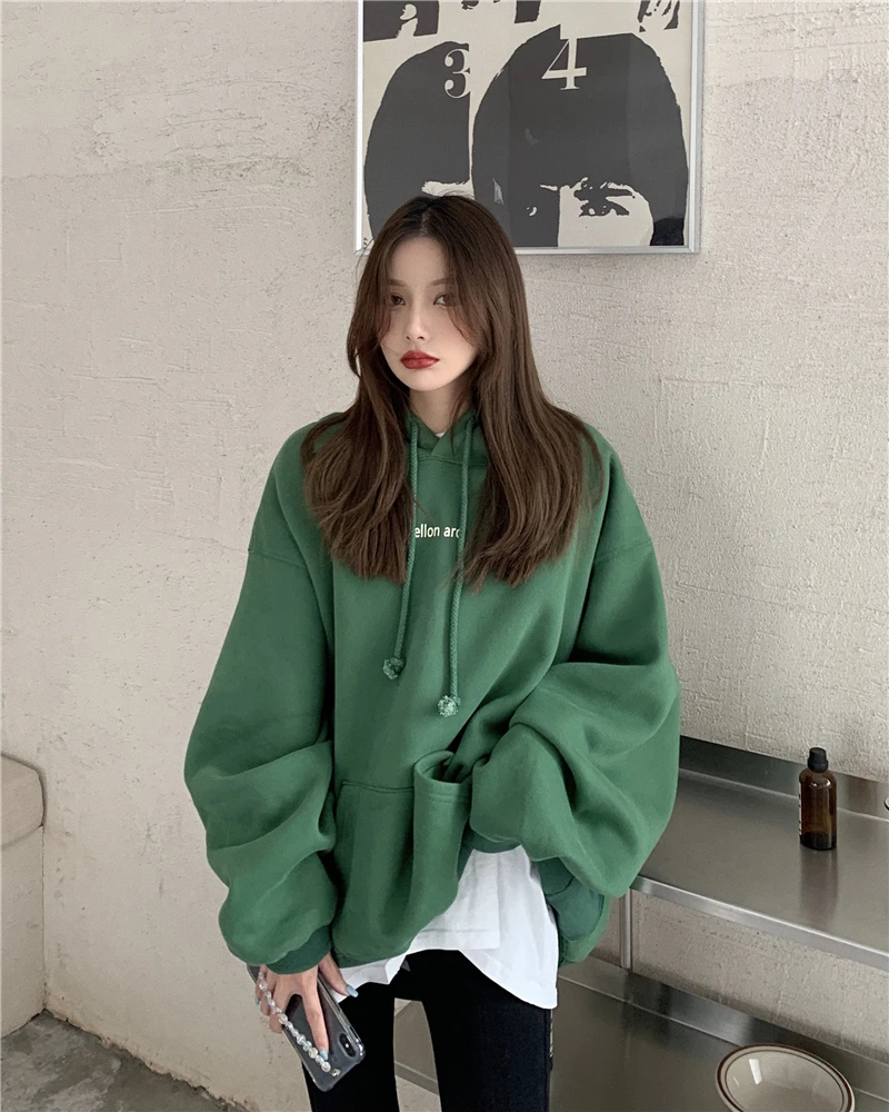 XZ1044 women 2021 new autumn and winter Hooded Sweatshirts women's plus velvet thickening
XZ1044 women 2021 new autumn and winter Hooded Sweatshirts women's plus velvet thickening