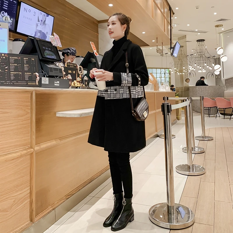 woollen black National coat style for women's middle long autumn/winter 2021 new thicken and cotton plover small woollen coat
woollen black National coat style for women's middle long autumn/winter 2021 new thicken and cotton plover small woollen coat