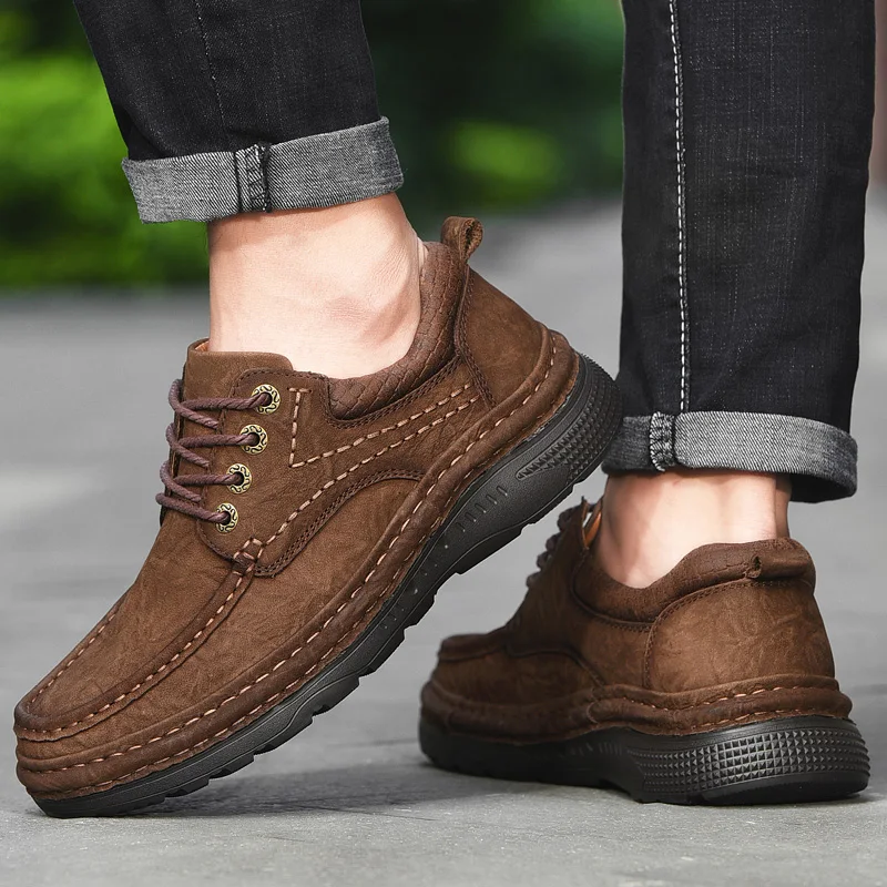 Genuine Leather Men Shoes slip on fashion Male Formal Business Loafers Men's cow Leather Casual Shoes men Zapatos Mocasin Hombre
Genuine Leather Men Shoes slip on fashion Male Formal Business Loafers Men's cow Leather Casual Shoes men Zapatos Mocasin Hombre