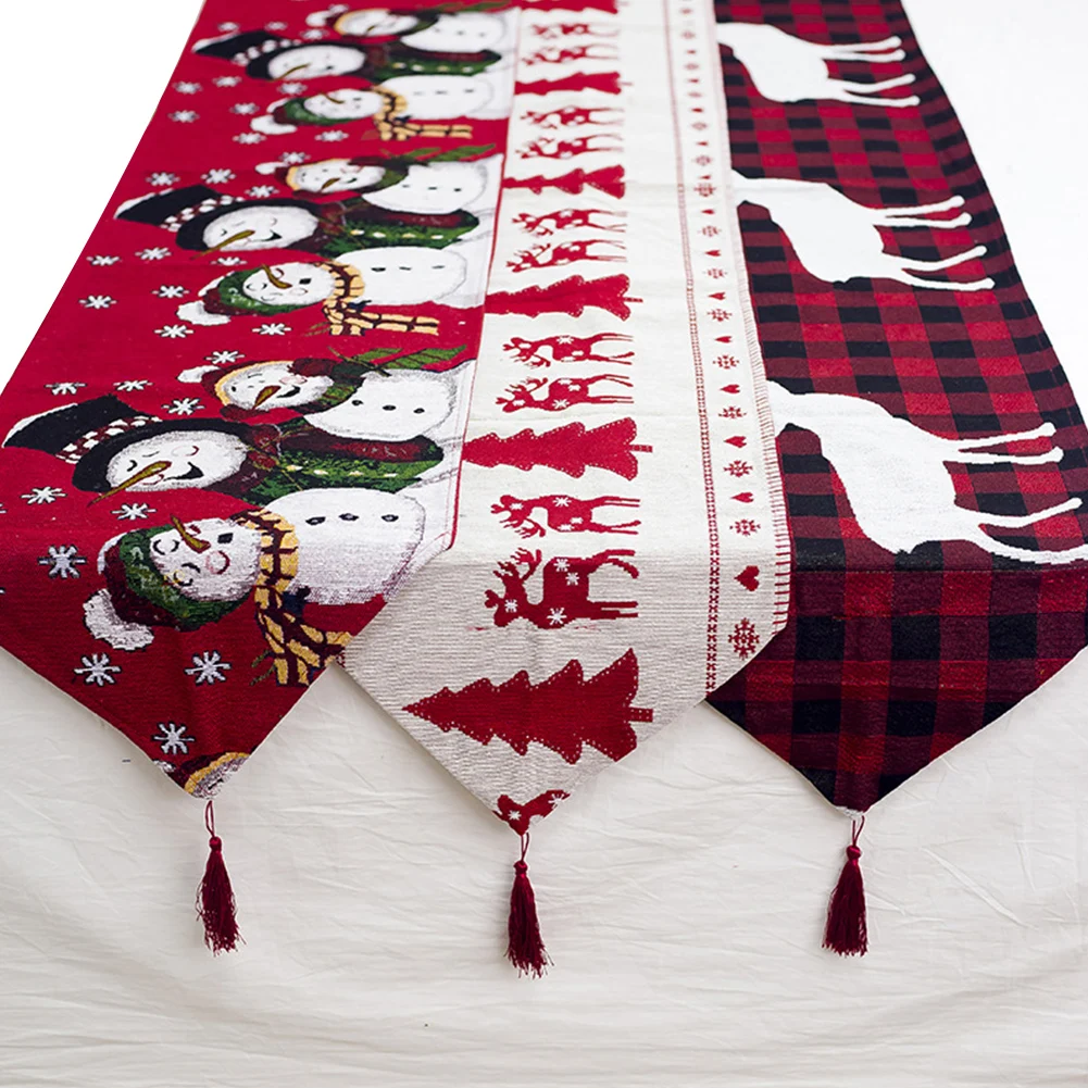 Cotton linen Embroidered Christmas Table Runners 180*33cm Deer Christmas Tree Table Runner Cloth Cover for Home New Year Decor
Cotton linen Embroidered Christmas Table Runners 180*33cm Deer Christmas Tree Table Runner Cloth Cover for Home New Year Decor