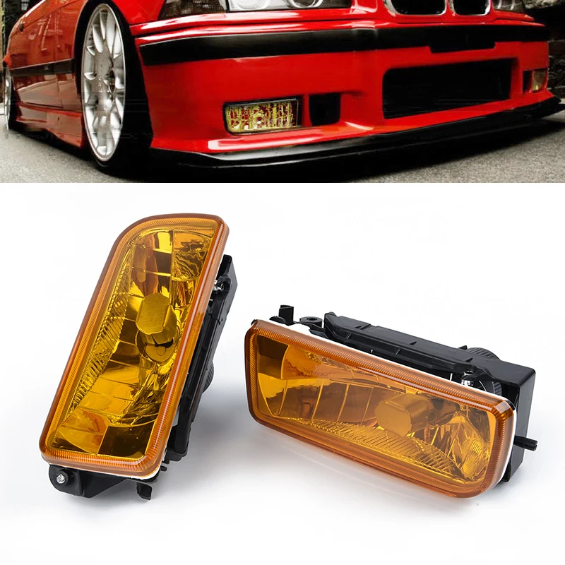 For 1992-1998 BMW 3 Series E36 M3 Chrome Fog Lights Replacing Lamps Yellow Lens
For 1992-1998 BMW 3 Series E36 M3 Chrome Fog Lights Replacing Lamps Yellow Lens