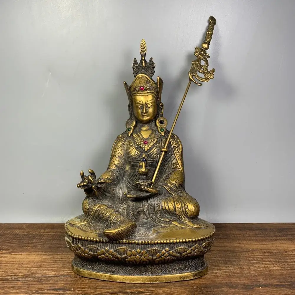 Home Decor 9"Tibet Buddhism Temple Old Bronze gem Padmasambhava Buddha Ugyen Rinpoche statue Enshrine the Buddha
Home Decor 9"Tibet Buddhism Temple Old Bronze gem Padmasambhava Buddha Ugyen Rinpoche statue Enshrine the Buddha