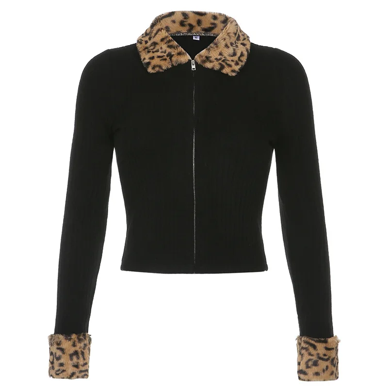2021 Leopard Printing Zipper Up Women's Sweater
2021 Leopard Printing Zipper Up Women's Sweater