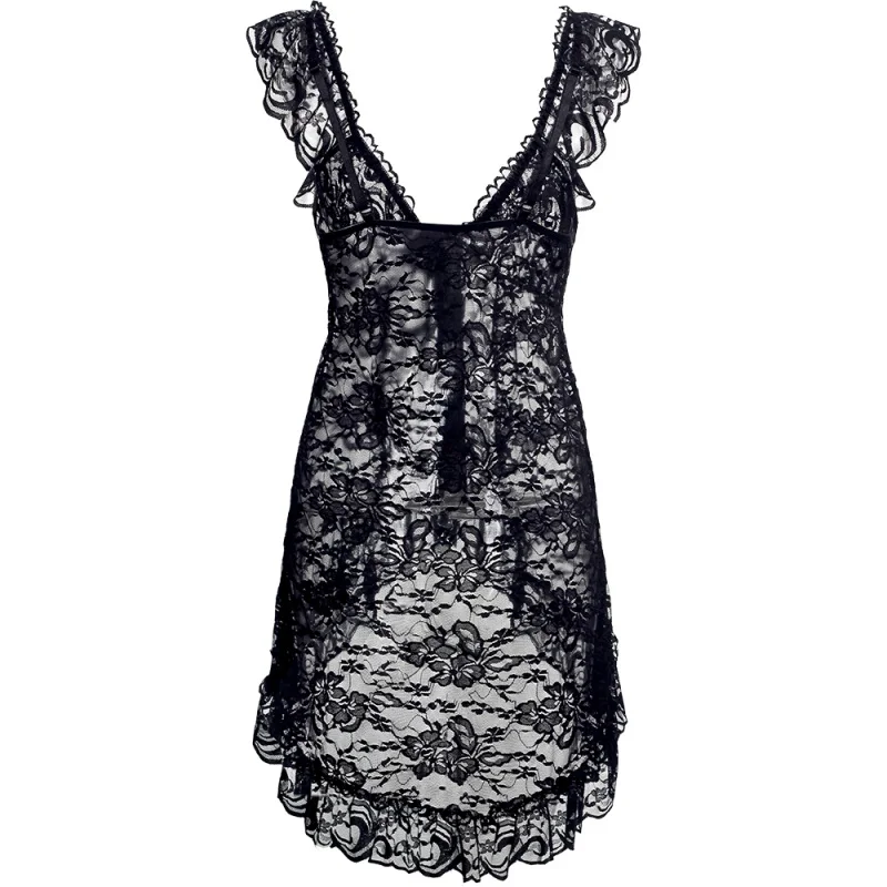 Women Sexy Lingerie Erotic Costumes Lace SleepwearNightgown + G String Bodydoll Underwear Sleepwear Nightgowns 
Women Sexy Lingerie Erotic Costumes Lace SleepwearNightgown + G String Bodydoll Underwear Sleepwear Nightgowns
