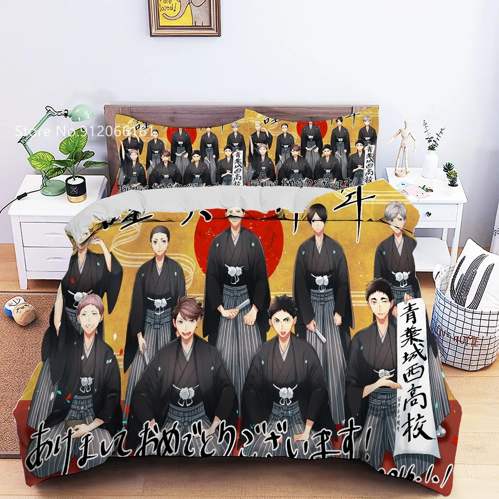 Volleyball Boy Bedding Set Peripheral Haikyuu!! Duvet Cover Cartoon Anime Bed Quilt Cover For Bedroom Home Textile Bedspread
Volleyball Boy Bedding Set Peripheral Haikyuu!! Duvet Cover Cartoon Anime Bed Quilt Cover For Bedroom Home Textile Bedspread