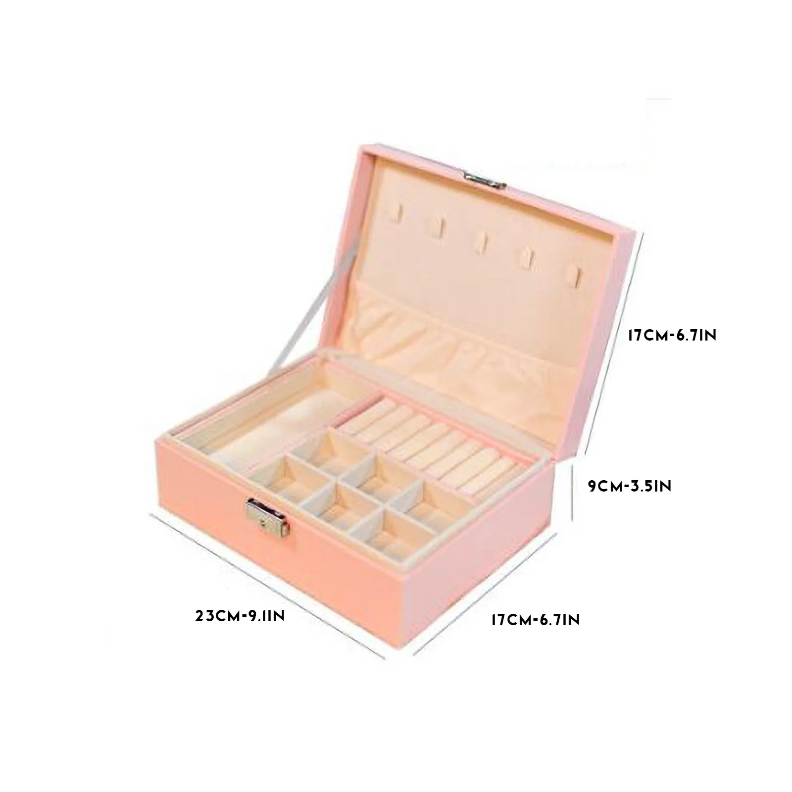 

Princess-style Jewelry Box Leather Jewelry Box Cosmetic Box Jewel Case Upscale Jewelry Organizer Birthday Gift Wedding Gift55#