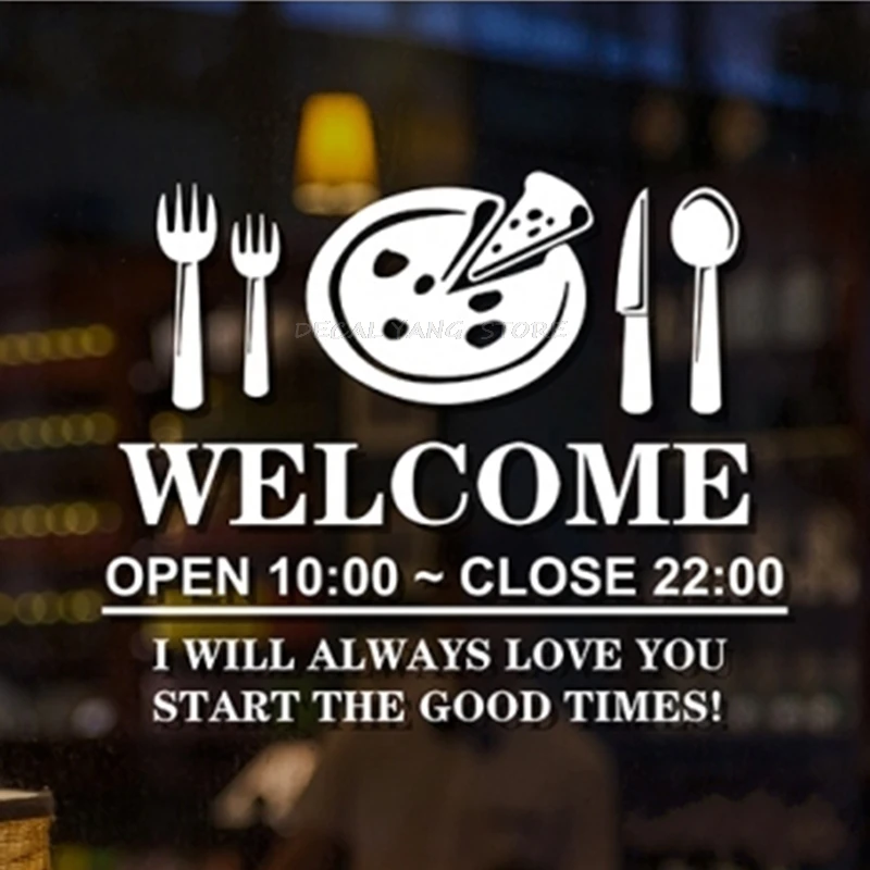 Restaurant business hours sign-simplified modern business vinyl circle decals business hours stickers windows doors A17-051
Restaurant business hours sign-simplified modern business vinyl circle decals business hours stickers windows doors A17-051