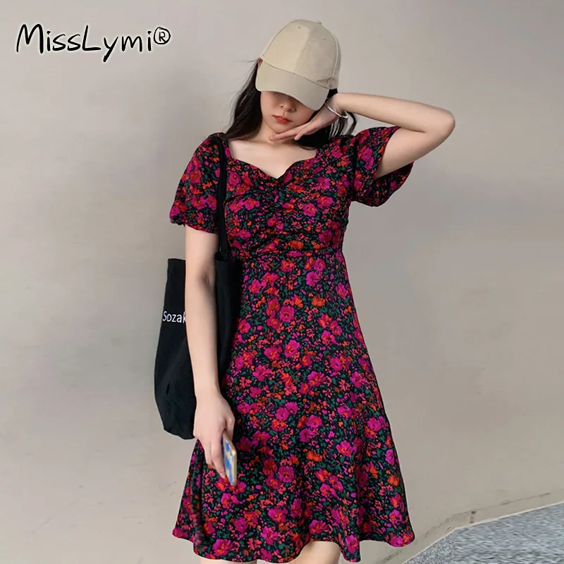 4XL Plus Size Women Purple Floral Dress Summer 2021 Folds Vintage Square Collar Puff Sleeve High Waist A-Line Party Dresses
4XL Plus Size Women Purple Floral Dress Summer 2021 Folds Vintage Square Collar Puff Sleeve High Waist A-Line Party Dresses