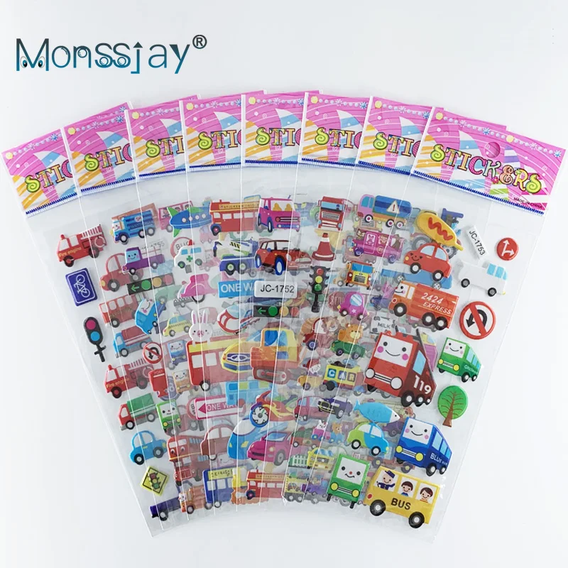 8 Sheets/Set Car Bus Transportation Vehicle Cognition Sticker Children Cute 3D Learning Stickers DIY Toy for Boys Gift
8 Sheets/Set Car Bus Transportation Vehicle Cognition Sticker Children Cute 3D Learning Stickers DIY Toy for Boys Gift