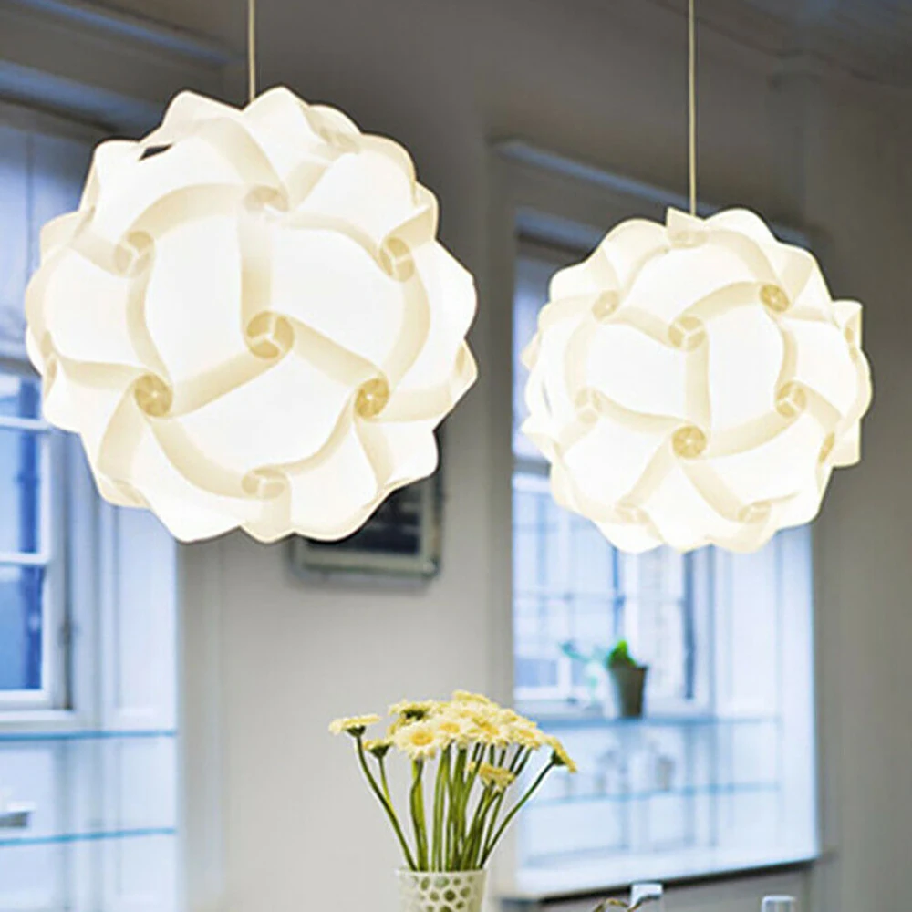 DIY Puzzle Light Lamp Shade 30 Pcs Elements Creative Ceiling Lampshade Chandelier Pendant Lampshade Lamp Cover
DIY Puzzle Light Lamp Shade 30 Pcs Elements Creative Ceiling Lampshade Chandelier Pendant Lampshade Lamp Cover