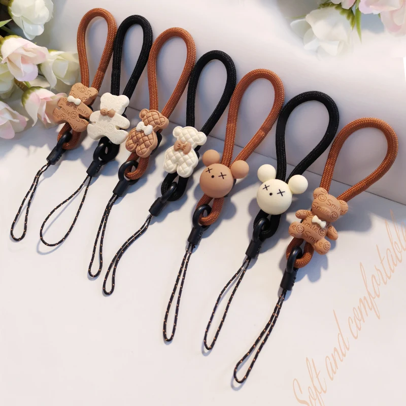 Mobile phone lanyard finger buckle cartoon cute bear ring short lanyard hand-woven strong universal pendant sling
Mobile phone lanyard finger buckle cartoon cute bear ring short lanyard hand-woven strong universal pendant sling