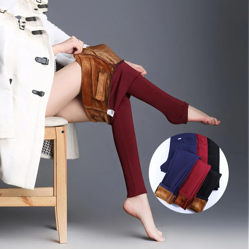 Winter Leggings Women Plus size velvet thickening warm skinny pencil pants female high waist cotton pantalon femme mujer P9292
Winter Leggings Women Plus size velvet thickening warm skinny pencil pants female high waist cotton pantalon femme mujer P9292