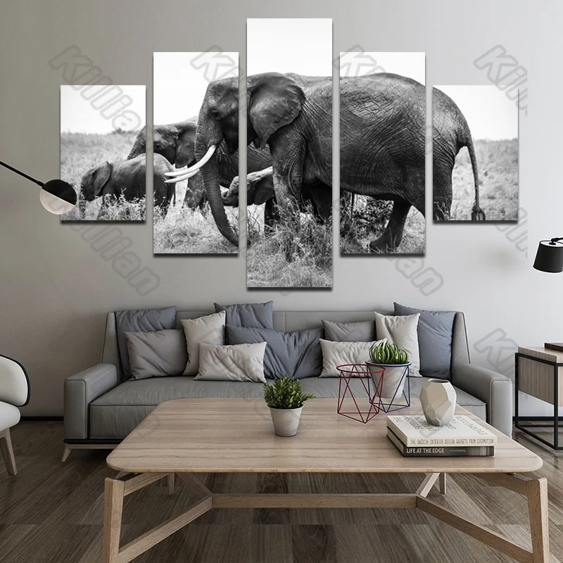 Nostalgia Style Mural Canvas Paintings Modular Bed Home Decor Prints 5 Pieces Elephant Grassland Decoration Living Room Fresco
Nostalgia Style Mural Canvas Paintings Modular Bed Home Decor Prints 5 Pieces Elephant Grassland Decoration Living Room Fresco