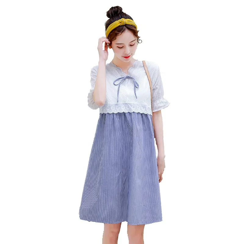 2021 Summer Patchwork Plaid Cotton Maternity Dresses V Neck Slim Waist Charming Clothes for Pregnant Women Elegant Pregnancy
2021 Summer Patchwork Plaid Cotton Maternity Dresses V Neck Slim Waist Charming Clothes for Pregnant Women Elegant Pregnancy