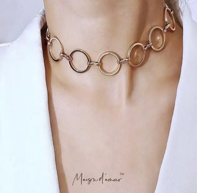 Punk Metal Geometry Exaggerated Choker Circle Necklace Vintage Fashion Gold Chain Necklace For Women Jewelry
Punk Metal Geometry Exaggerated Choker Circle Necklace Vintage Fashion Gold Chain Necklace For Women Jewelry