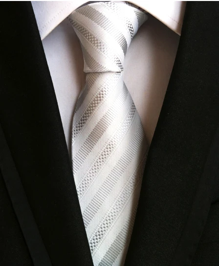 8cm Men's Ties High Quality Jacquard Woven Neck Tie Silver Stripes Neckties Gravata for Men
8cm Men's Ties High Quality Jacquard Woven Neck Tie Silver Stripes Neckties Gravata for Men