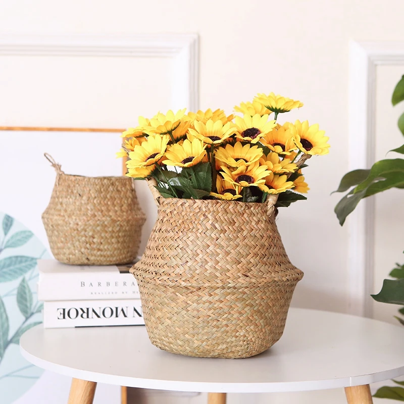 Handmade Storage Baskets Foldable Storage Baskets Woven Folding Clothes Laundry Basket Seagrass Belly Garden Flower Plant Basket
Handmade Storage Baskets Foldable Storage Baskets Woven Folding Clothes Laundry Basket Seagrass Belly Garden Flower Plant Basket