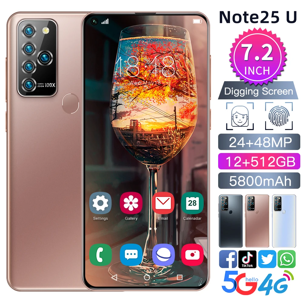 7.2 Inch 5G Network 10 Core 12+512GB 24+48MP Smartphones 2021 New Fingerrint ID Andriod Mobile Phone
7.2 Inch 5G Network 10 Core 12+512GB 24+48MP Smartphones 2021 New Fingerrint ID Andriod Mobile Phone
