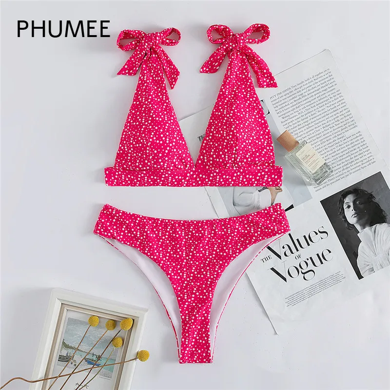 PHUMEE Polka Dot High Waist Bikini 2 Piece Set 2021 Beach Wear Women V-neck Swimsuit Cover Up Print Sexy Swimming Suit Thong
PHUMEE Polka Dot High Waist Bikini 2 Piece Set 2021 Beach Wear Women V-neck Swimsuit Cover Up Print Sexy Swimming Suit Thong