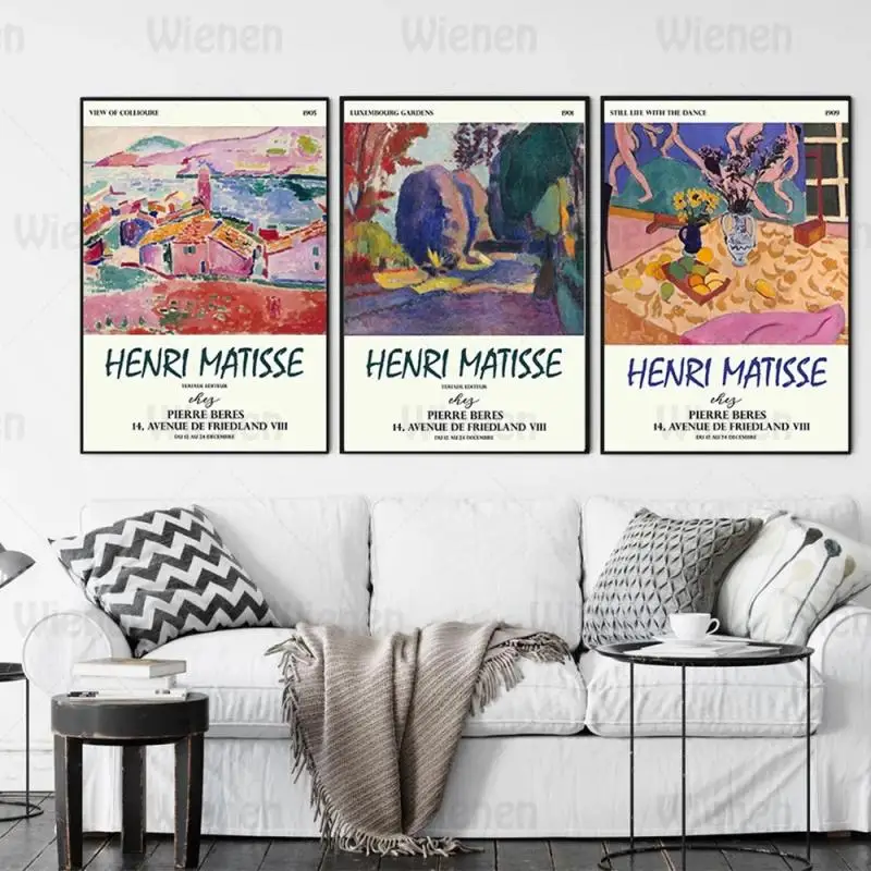 Henri Matisse Exhibition Poster Luxembourg Gardens/Still Life With The Dance/View of Collioure Oil Painting Wall Art Home Decor
Henri Matisse Exhibition Poster Luxembourg Gardens/Still Life With The Dance/View of Collioure Oil Painting Wall Art Home Decor