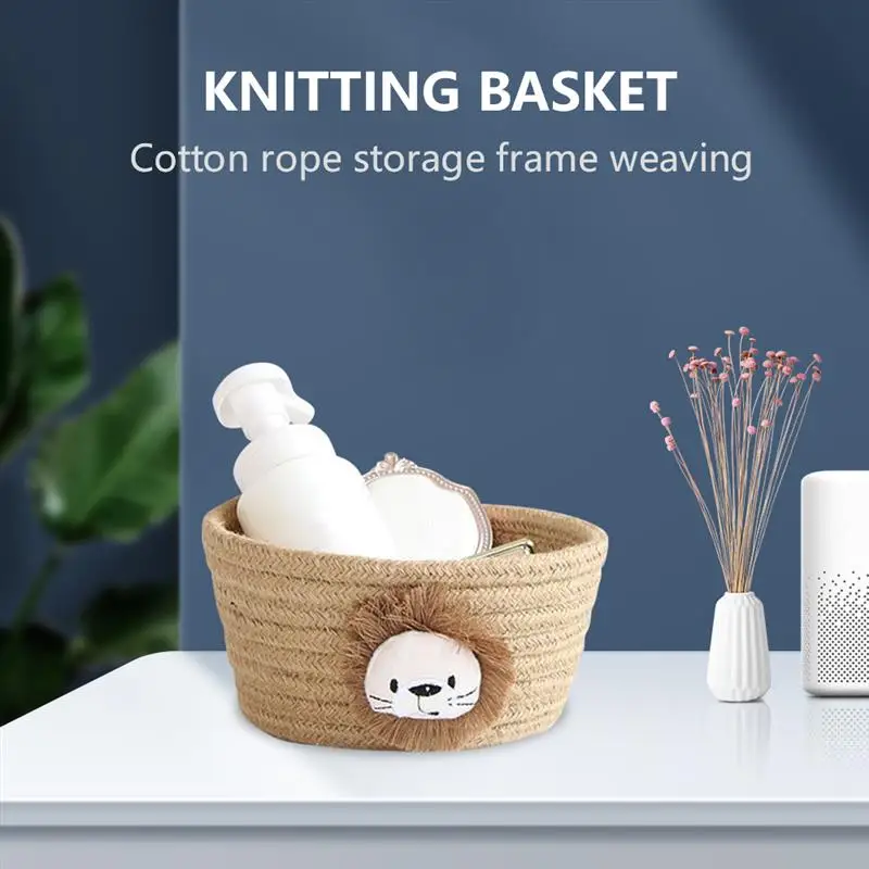 Cotton Rope Storage Basket Cartoon Animals Kids Toys Desktop Organizer Hand Woven Sundries Storage Laundry Baskets
Cotton Rope Storage Basket Cartoon Animals Kids Toys Desktop Organizer Hand Woven Sundries Storage Laundry Baskets