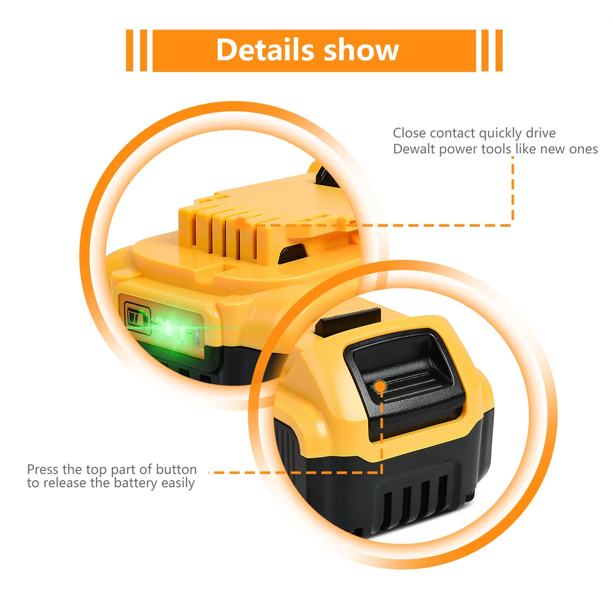 Литий-ионный аккумулятор для электроинструмента Powtree 9 0 Ач батарея DCB200 DeWalt 18 в 20