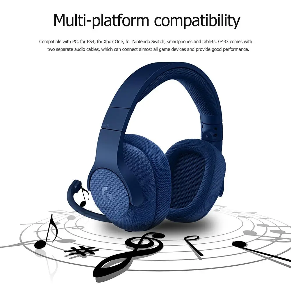 Logitech G433 Wired Headphone X 7.1 Surround Gaming Headset for PC PS4 PS4 PRO Xbox One Xbox One S Nintendo Switch 
Logitech G433 Wired Headphone X 7.1 Surround Gaming Headset for PC PS4 PS4 PRO Xbox One Xbox One S Nintendo Switch