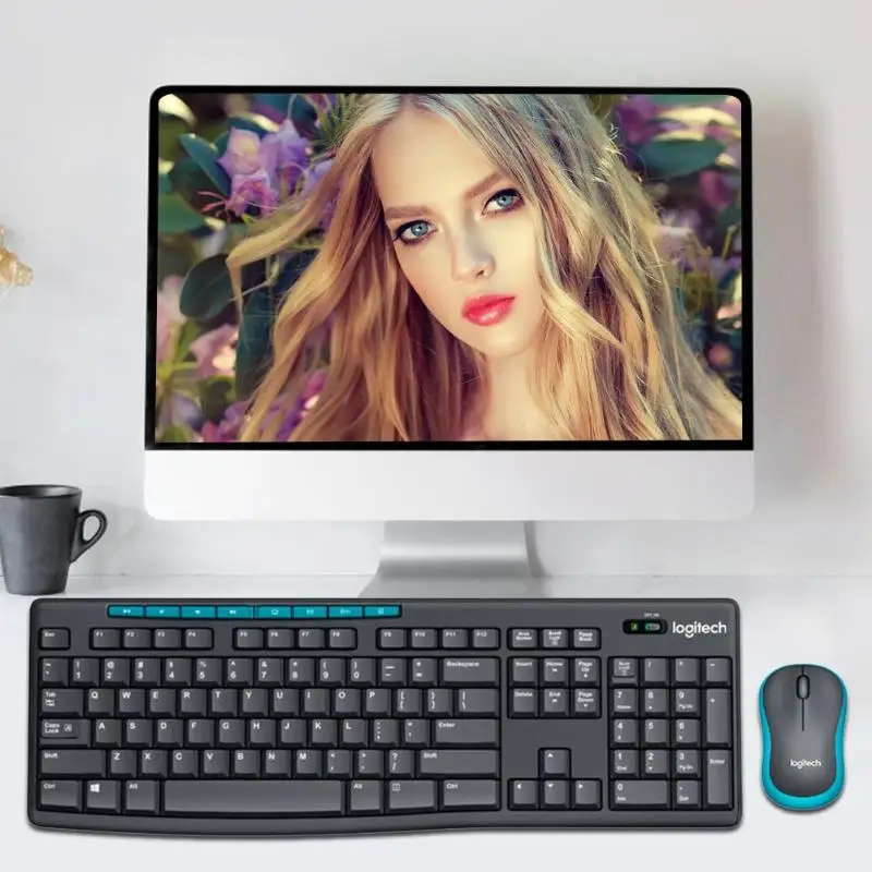 Беспроводная клавиатура Logitech MK275 USB 1000 DPI оптическая эргономичная мышь набор для
