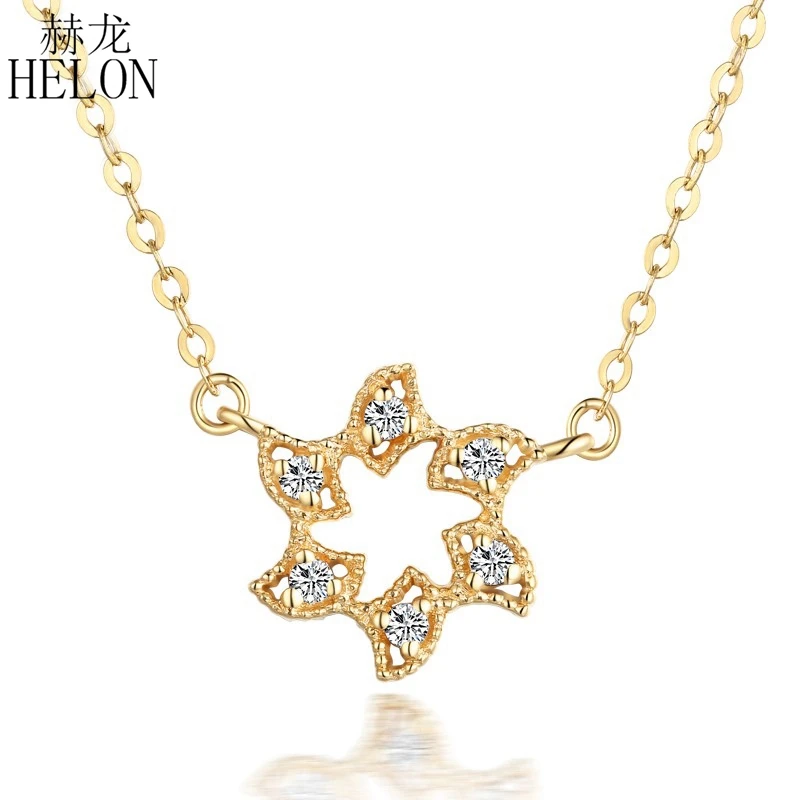 HELON Solid 18K (AU750) желтого золота Сертифицированный круглый 0.05CT натуральные Алмазы обручальные свадебные женские модное ожерелье
HELON Solid 18K (AU750) желтого золота Сертифицированный круглый 0.05CT натуральные Алмазы обручальные свадебные женские модное ожерелье