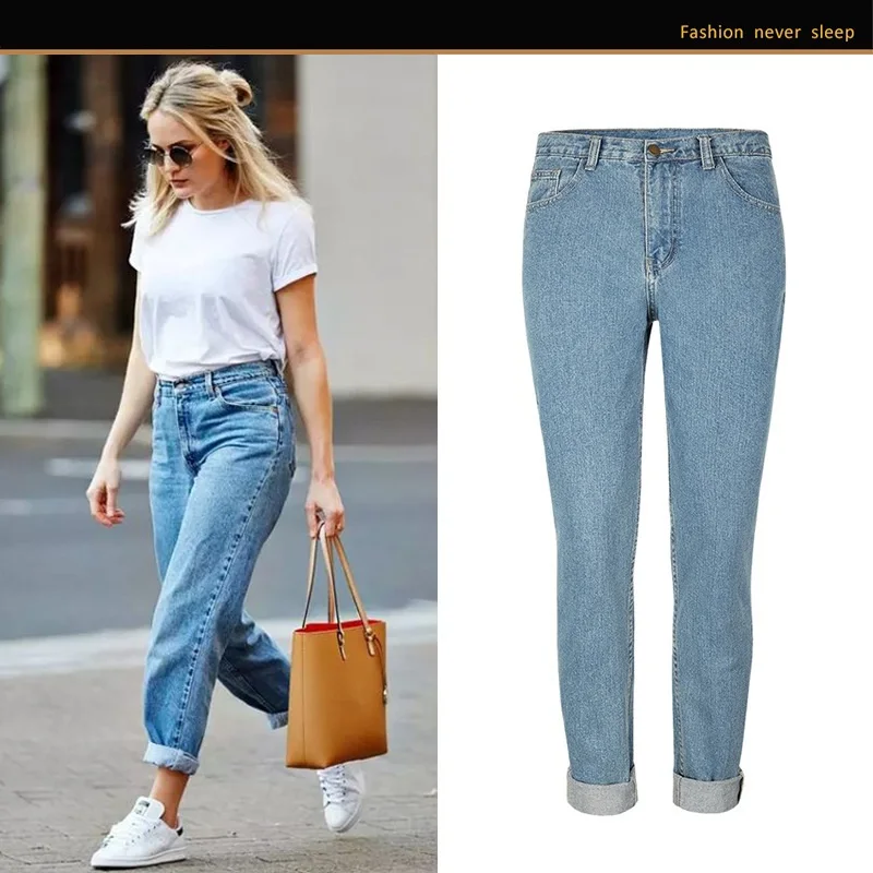 Autumn and winter new women's jeans plus size fashion loose trousers straight pants
Autumn and winter new women's jeans plus size fashion loose trousers straight pants
