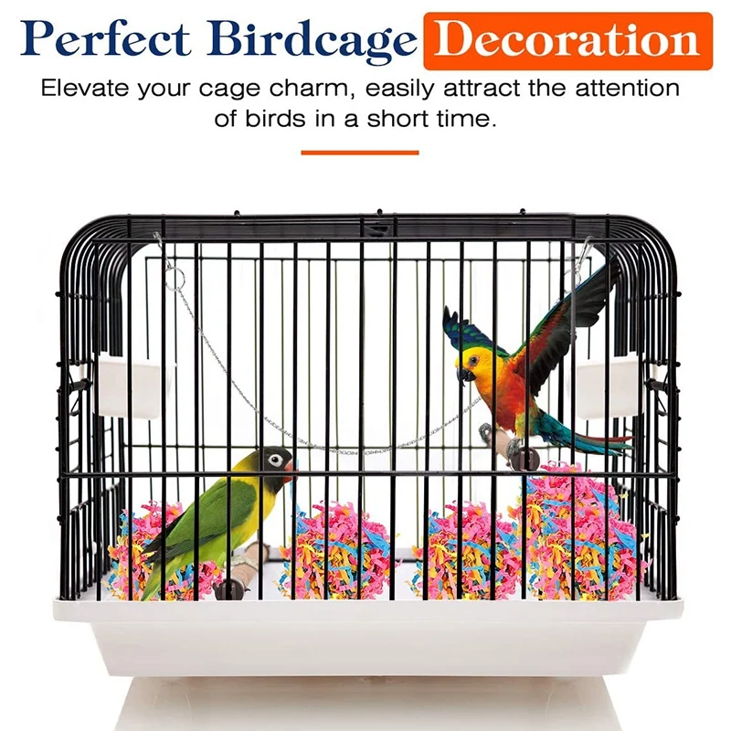 Bird Parrot Toys Colored Paper Rattan Balls Toys Bird Perch Cage Accessories Hanging Swing Hammock Chewing Toys
Bird Parrot Toys Colored Paper Rattan Balls Toys Bird Perch Cage Accessories Hanging Swing Hammock Chewing Toys