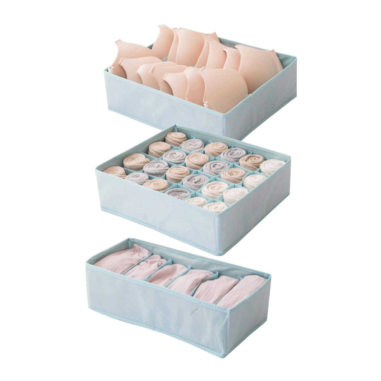 3pcs Underwear Bra Socks Panties Storage Box Cabinet Finishing Cabinet Closet Cloth Organizer Home Drawer Compartment Save Space
3pcs Underwear Bra Socks Panties Storage Box Cabinet Finishing Cabinet Closet Cloth Organizer Home Drawer Compartment Save Space