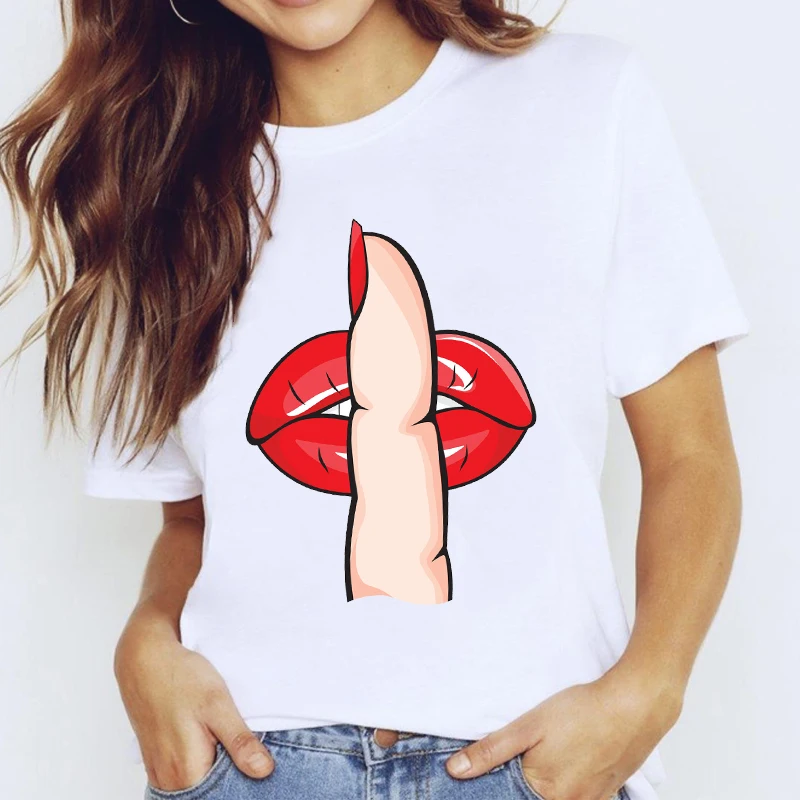 VOGUE Art Street Style Cartoon Lip Fingernail Nail Art Casual Clothing Print Lady Graphic Women's T-shirt Ladies Female Tee Tops
VOGUE Art Street Style Cartoon Lip Fingernail Nail Art Casual Clothing Print Lady Graphic Women's T-shirt Ladies Female Tee Tops