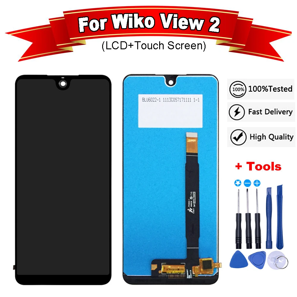 Для Wiko View 2 LCD новый оригинальный 6 0 дюймовый сенсорный экран ЖК дисплей в сборе