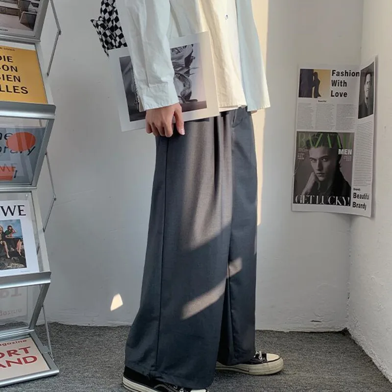 Spring Wide-leg Pants Men's Fashion Solid Color Casual Pants Men Streetwear Korean Loose Hip-hop Straight Pants Mens Trousers
Spring Wide-leg Pants Men's Fashion Solid Color Casual Pants Men Streetwear Korean Loose Hip-hop Straight Pants Mens Trousers