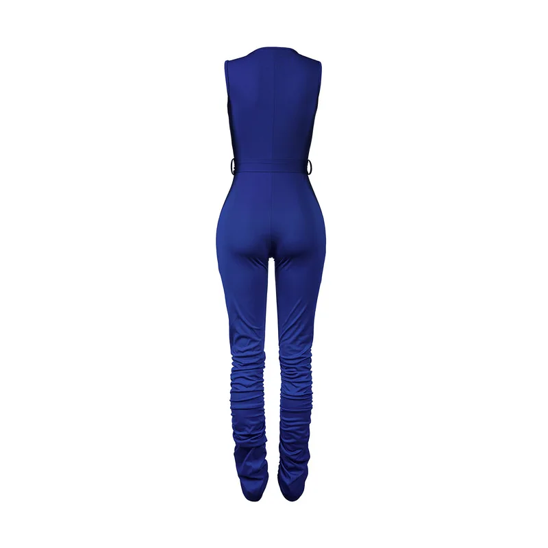 Pleated Ruched Fitness Rompers Womens Jumpsuit Summer V Neck Sleeveless Bandage Bodysuit Casual High Waist Sashes Party Playsuit
Pleated Ruched Fitness Rompers Womens Jumpsuit Summer V Neck Sleeveless Bandage Bodysuit Casual High Waist Sashes Party Playsuit