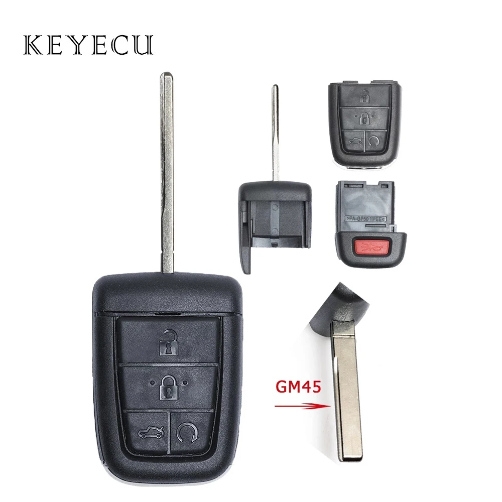 

Keyecu Remote Key Shell Case 5 Buttons for Pontiac G8 / Holden VE COMMODORE Omega Berlina Calais SS SV6 HSV GTS - GM45 Blade