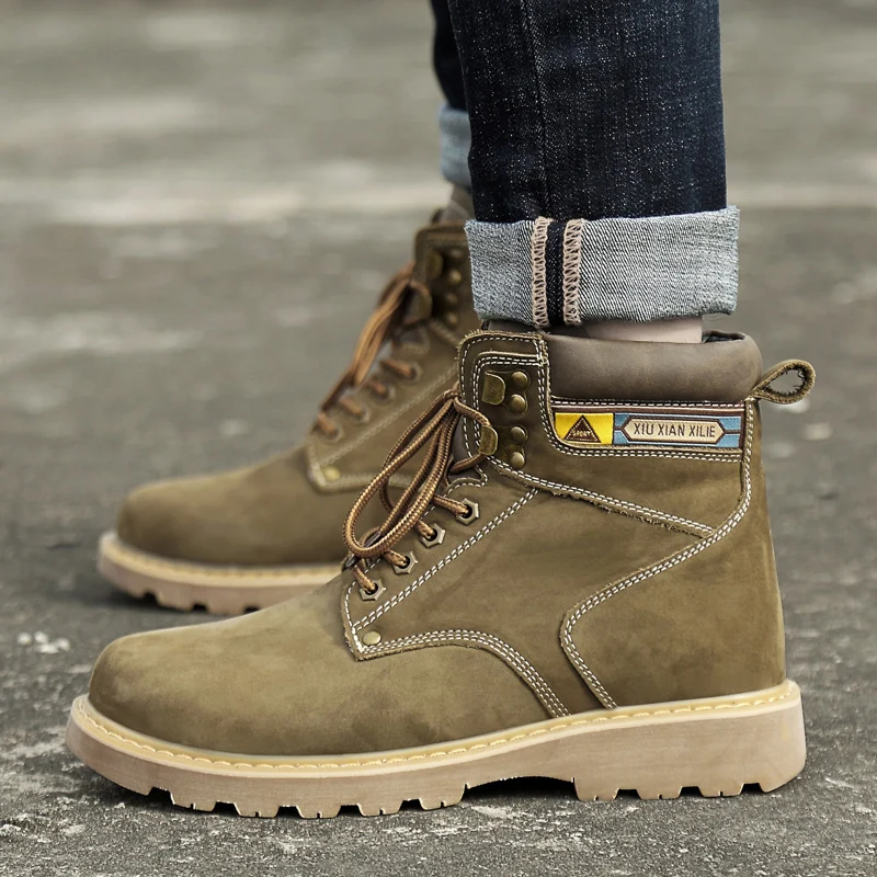 Luxury Men Genuine Leather Boots Men Winter Boots Lace Up Ankle Snow Boots Men Waterproof First Layer Cowhide Boots Yellow Shoes
Luxury Men Genuine Leather Boots Men Winter Boots Lace Up Ankle Snow Boots Men Waterproof First Layer Cowhide Boots Yellow Shoes