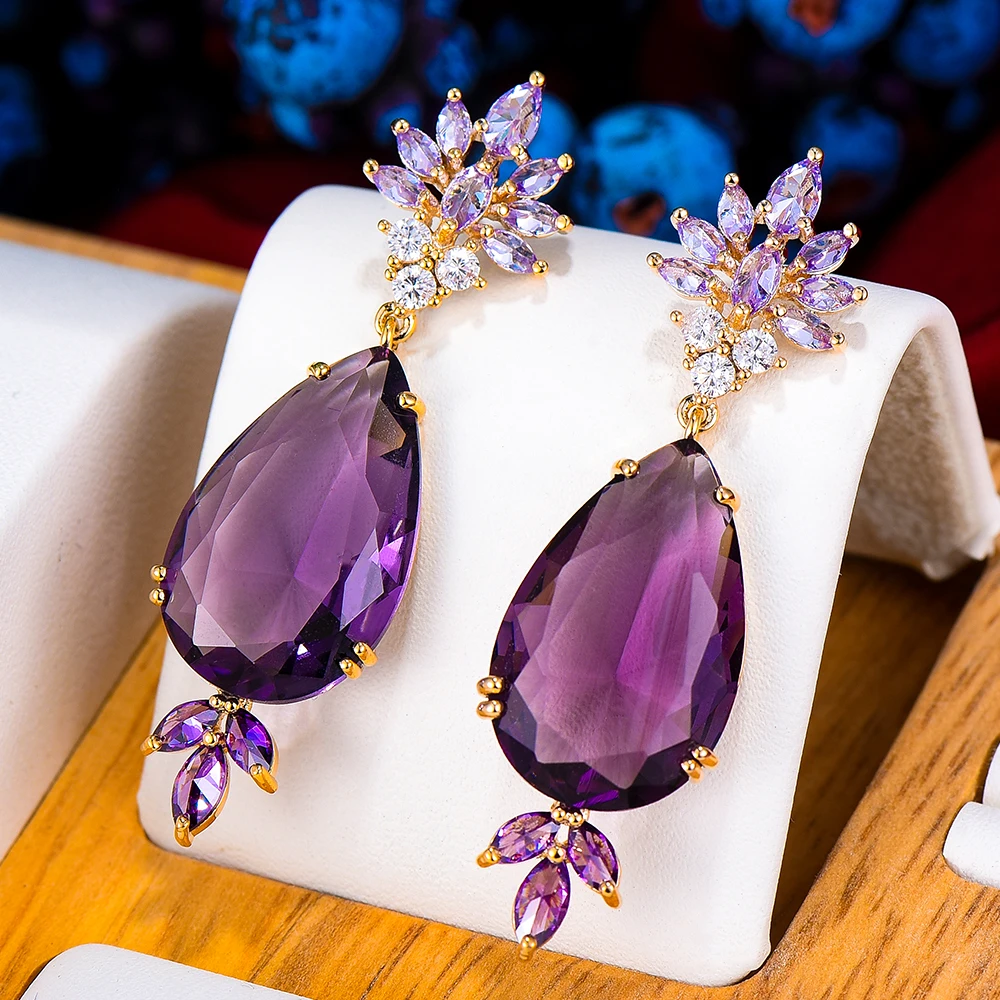 High Quality Brand Cute Candy Pendant Dangle Earring For Women Wedding Cubic Zirconia DUBAI Bridal Earring Party Jewelry 2020
High Quality Brand Cute Candy Pendant Dangle Earring For Women Wedding Cubic Zirconia DUBAI Bridal Earring Party Jewelry 2020