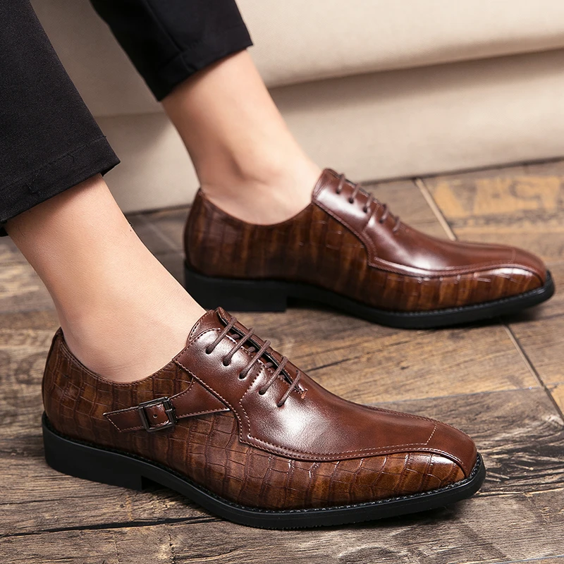 Mens Shoes Brand PU Leather Fashion Men Business Dress Loafers Pointy Black Shoes Oxford Breathable Formal Wedding Shoes
Mens Shoes Brand PU Leather Fashion Men Business Dress Loafers Pointy Black Shoes Oxford Breathable Formal Wedding Shoes