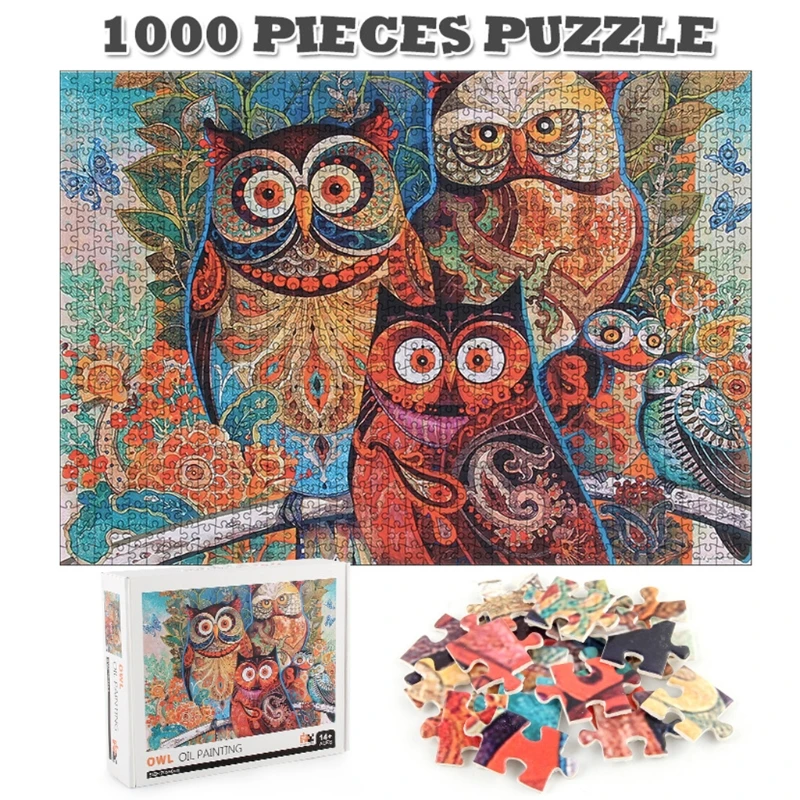 50LE 1Set/1000pieces Puzzle White Card Jigsaw Owl Puzzle Eco-Friendly Paperboard Material DIY Decorative Painting 3D Puzzle
50LE 1Set/1000pieces Puzzle White Card Jigsaw Owl Puzzle Eco-Friendly Paperboard Material DIY Decorative Painting 3D Puzzle