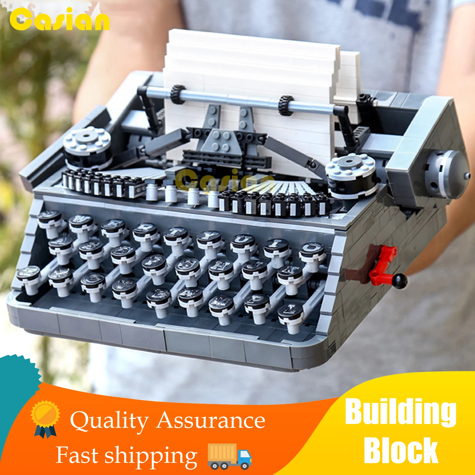 Typewriter Model Building Block High-Tech Creation Expert Retro Children's Educational Assembly Brick Toys For Boy Birthday Gift
Typewriter Model Building Block High-Tech Creation Expert Retro Children's Educational Assembly Brick Toys For Boy Birthday Gift
