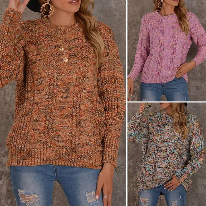 Women Winter Pullover Sweaters O-Neck Twisted Sweater Pull Knitted Sweater Short Cable Sweaters Tops
Women Winter Pullover Sweaters O-Neck Twisted Sweater Pull Knitted Sweater Short Cable Sweaters Tops