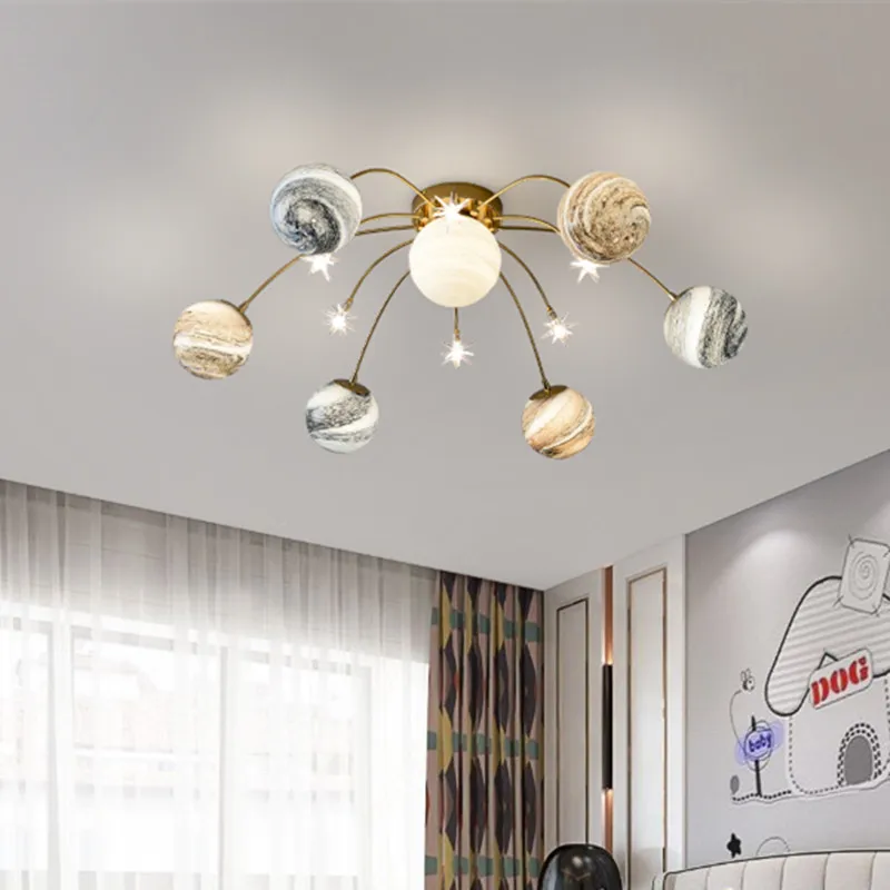 Nordic star ceiling light Led glass ball ceiling lights Creative kitchen Living Room Iron E27 Kids Bedroom child Chandelier
Nordic star ceiling light Led glass ball ceiling lights Creative kitchen Living Room Iron E27 Kids Bedroom child Chandelier