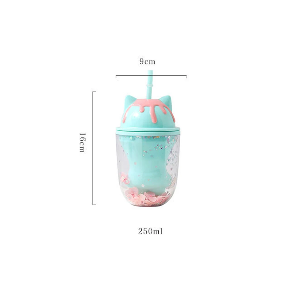 Double Layers Cat Paw Plastic Water Bottle With Straw Korean Style Creative Gift Mug For Milk Coffee Tea Cup Kitchen Accessories
Double Layers Cat Paw Plastic Water Bottle With Straw Korean Style Creative Gift Mug For Milk Coffee Tea Cup Kitchen Accessories